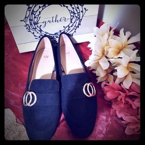 H&M Black Suede Loafers